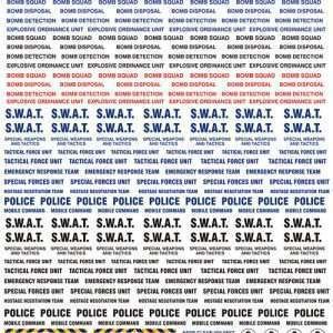 SWAT and Bomb Detection Markings