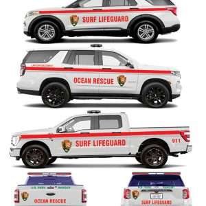 U.S. Park Ranger – Ocean Rescue – Fits Multiple Vehicles